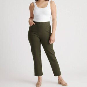 Quince Ultra-Stretch Ponte Straight Leg 4-Pocket Pants - Large